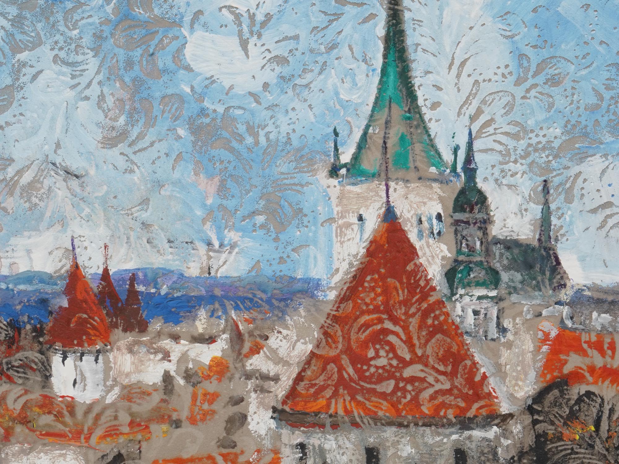 RUSSIAN PAINTING TOOMPEA TALLIN VIEW BY UMANSKI PIC-2